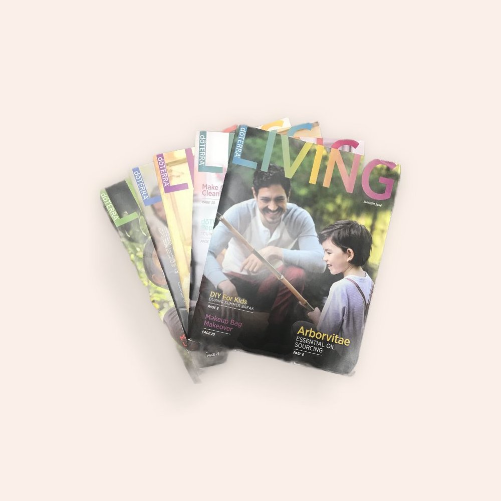 LOT of 5 Doterra Living magazine 2014-2016 fall summer winter